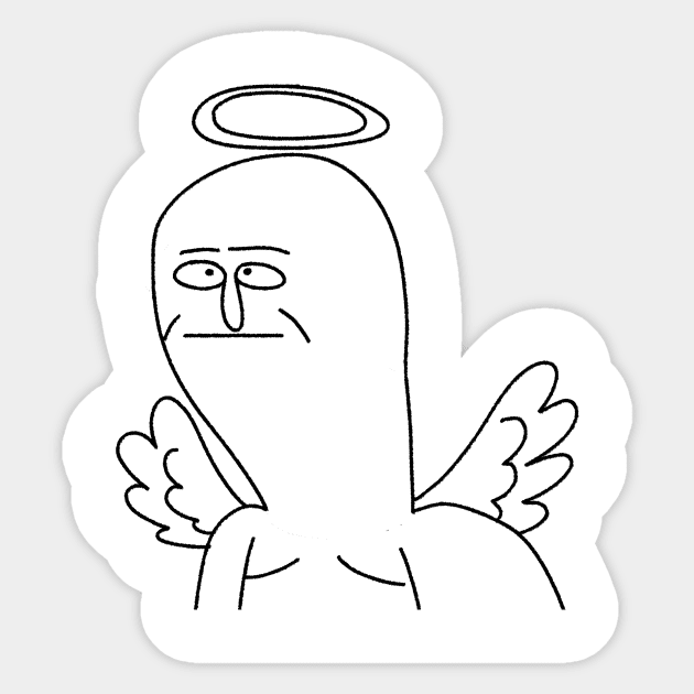 Angel man Sticker by LaserPewPew